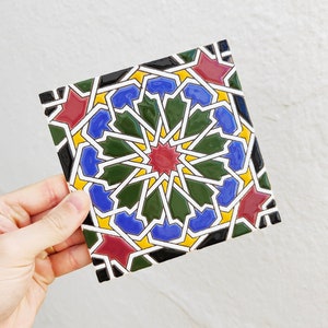 15cm (6&quot;) Andalusian ceramic tiles - Spanish tiles for DIY, Decorative tiles, mosaic tiles, ceramic tiles, coaster, Spain tiles