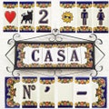Ceramic letters and numbers 7.5cm. (3") for the wall - Enameled letters and numbers - Model "MARBELLA Mini" - Ceramic letters numbers - product logo