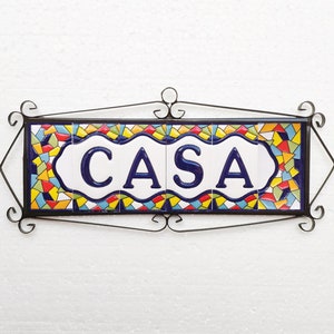 Letras e números em cerâmica 11cm. (4.3") para parede - Vidros manuais em Espanha - Modelos "GAUDI-M" - Número de letras em cerâmica -