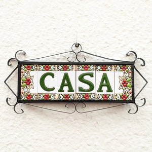 Letras e números em cerâmica 7,5cm. (3") para parede - Letras e números esmaltados - Modelo "ESCUDILLER VERDE" - Números de letras em cerâmica -