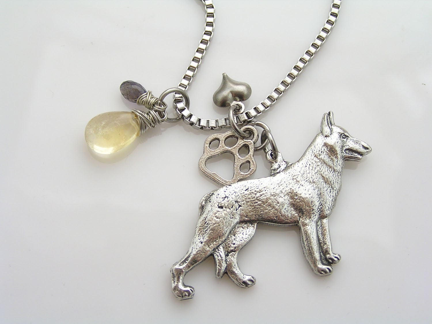 German Shepherd Necklace GSD Jewelry GSD Necklace Dog Lover Etsy