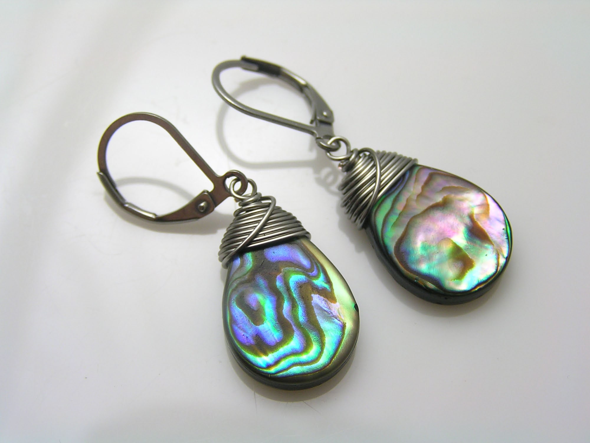 Shell Earrings Abalone Jewelry Paua Shell Jewelry Shell Jewelry Natural Paua Shell Earrings Abalone Earrings Abalone Shell E2381