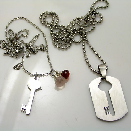 Lock and Key Couple Necklaces Boyfriend 