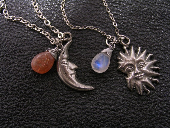 Matching Couple Necklaces Matching Sun 