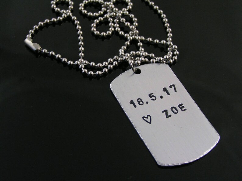 Dog tag necklace for boyfriend Clearance