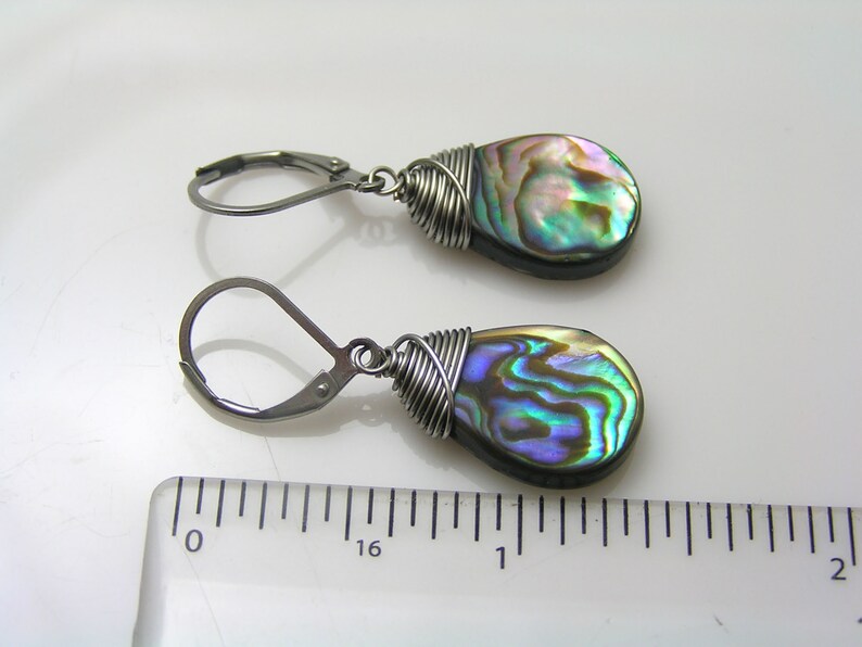 Shell Earrings Abalone Jewelry Paua Shell Jewelry Shell Jewelry Natural Paua Shell Earrings Abalone Earrings Abalone Shell E2381