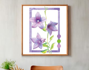 Lilac Botanical Watercolor: Romantic Floral Wall Art