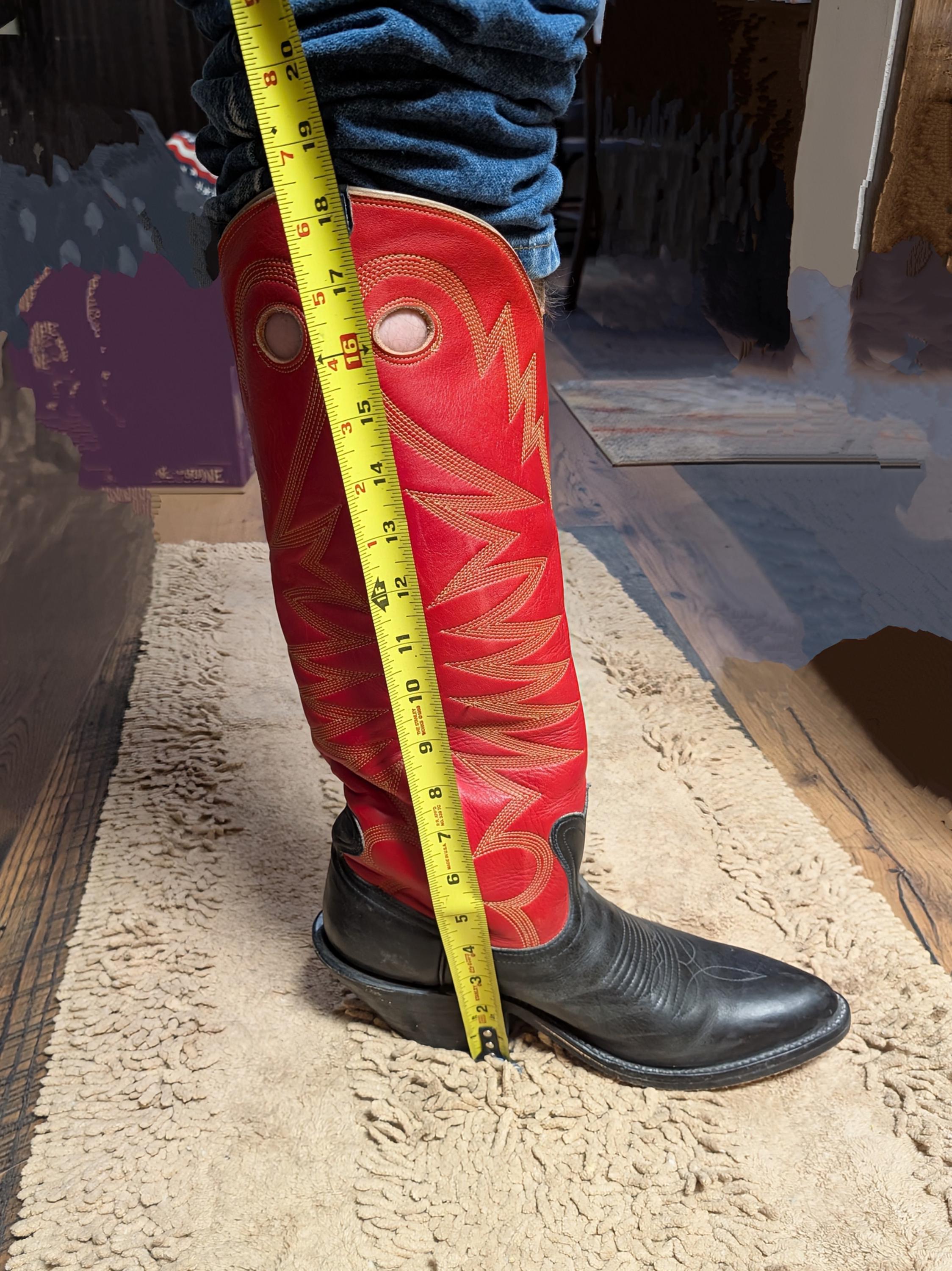 Striking Red Bowman's Wilson Buckaroo Boots - Authentic Western ...