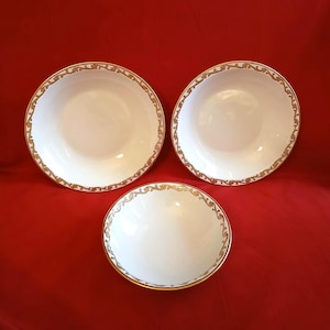 Bavaria white and gold porcelain bowls.