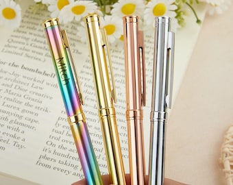 Op maat gegraveerde roségouden pen, zacht gepersonaliseerd cadeau