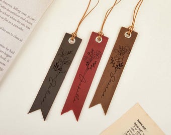 Custom leather bookmarks,Gifts for readers,Gift for Book Lovers,book mark for her,Bridesmaid gift,Personalized Bookmark,Wedding gift