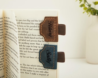 カスタムロゴレザーブックマーク（ペンホルダー付き）、刻印入りマグネットブックマーク、レザーマグネットペンループ（ノートブック用）、ジャーナルアクセサリー