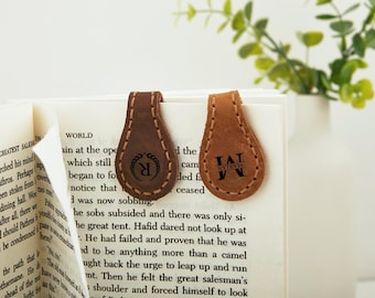 パーソナライズされたレザーブックマーク、カスタムレザーマグネットブックマーク、先生へのギフト、読書ギフト、記念日のギフト、読書愛好家へのギフト