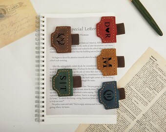 Custom magnetic bookmarks, leather bookmarks, library bookmarks, personalized gifts, bookmarks for women, custom bookmarks, teacher gifts