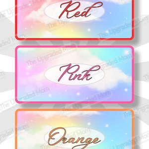 Rainbow Dashboard & Inserts | Color Labeled + Blank Sheets