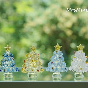 Handcraft Glass Christmas Tree, Glass Figurines, Collectible Glass Christmas Trees,Christmas Tree Decors,Glass Ornament,Special Holiday Gift