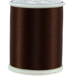 Bottom Line Fil de polyester 60wt 1420 yds brun foncé # 11401-648 - Fil à courtepointe - Fil supérieur