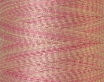 Cotton Thread - Mettler Silk-Finish 50 wt Variegated Quilting Thread - Sewing Thread - 500 yds- So soft Pink # 9085-9837