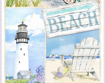 Coastal Paradise Panel Q1498P-11 Henry Glass Cotton Quilt Fabric