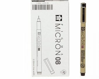 Pigma Micron 08 Pen 0.7mm Black # XSDK12-49 - Permanent Marker- Marking Pens