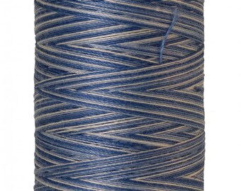 Cotton Thread - Mettler Silk-Finish 50 wt Variegated Cotton -500 yds -Clear Sky 9085-9811 - Quilting Thread- Sewing Thread