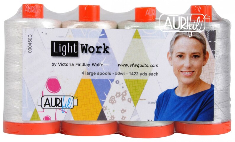 Aurifil LightWork Collection by Victoria 2021new shipping Ranking TOP2 free 50wt Findlay Wolfe Larg