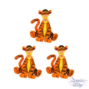 Tigger Buttons -3  Pieces - Winnie the Pooh Buttons - Sewing - Embellishment - Buttons
