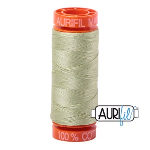 Cotton Thread - 50 wt. Aurifil Light Avocado (#2886) - Small Spool - 220 Yards - sewing quilting thread