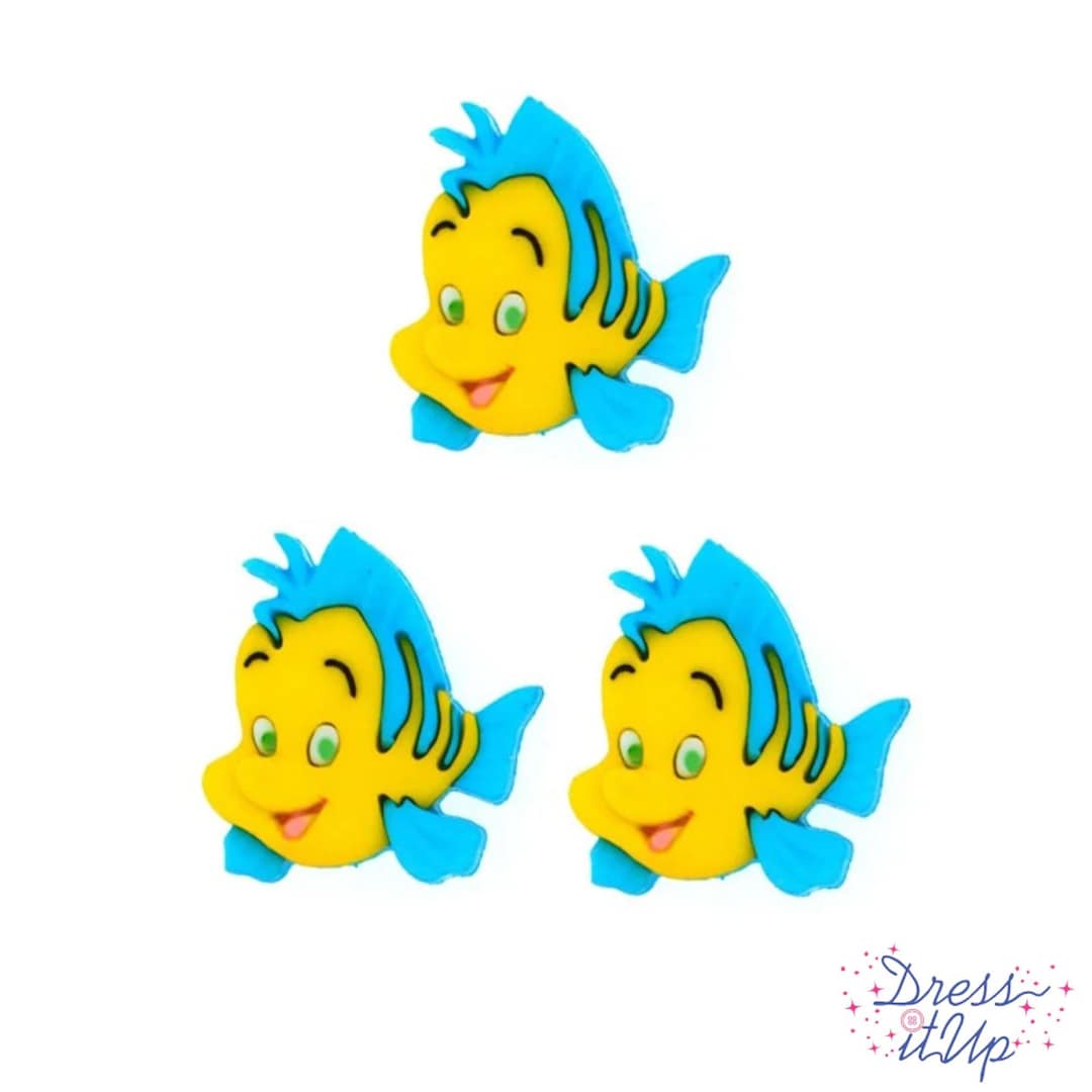 Flounder Finding Nemo Buttons Fish Buttons Dress It up Flounder Fish