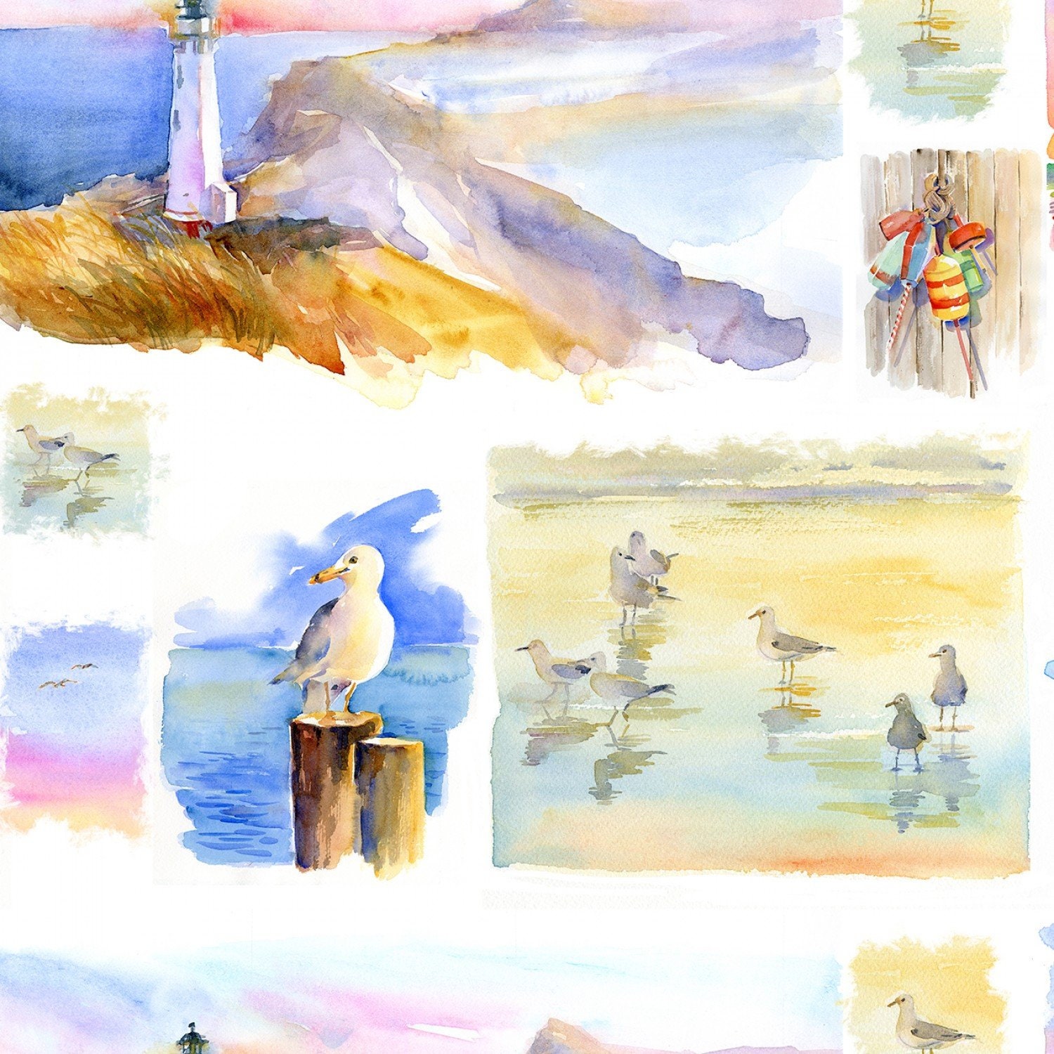 By the Sea Digital Seagrass 12997-MULTI Cotton Quilt Fabric 3 Wishes Fabric By the Sea Digital Seagrass 12997-MULTI Cotton Quilt Fabric 3 Wishes Fabric