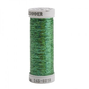 Holoshimmer Polyester Metallic Thread 250 yds Christmas Green # 145HS-6018 - Quilting Thread - Sewing Thread