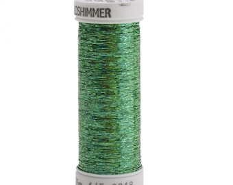 Christmas Green Holoshimmer Metallic Thread: 250 yds Polyester Quilting Sewing