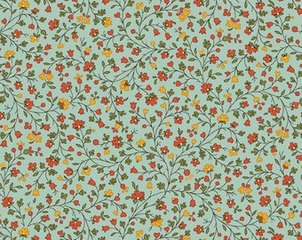 Floral Fabric - Ophelia Floral and Vine Fabric - Quilting Treasures-Fabric- Cotton Quilting, Crafting - Choose Your Cut