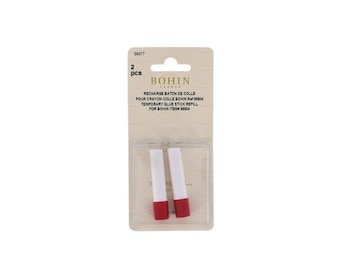 Craft Pen Refills - Pink Disappearing Glue 2pk - Perfect for Fabric, Embroidery, and Appliques - Bohin