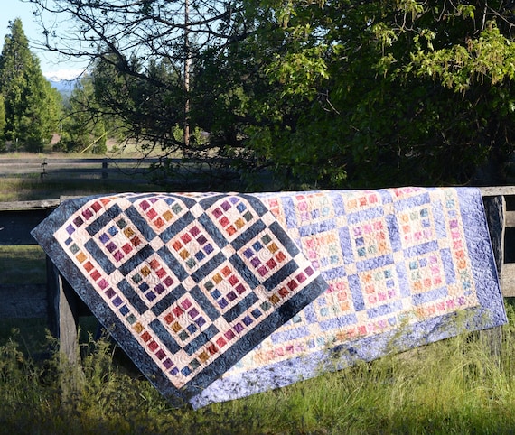 Quilt Kit Starr Designs Handgefärbter Baumwollstoff Quilt Kit