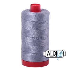 Cotton Thread - Aurifil Mako Solid 12 wt 356 yards Heron - Lavendar # A10012-6734 Thread - Quilting - Sewing