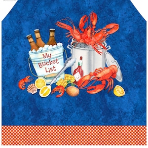 Beach Fabric Panel for DIY Apron - Northcott Cotton Canvas - Easy Sewist Project - Machine Washable - - New Arrival