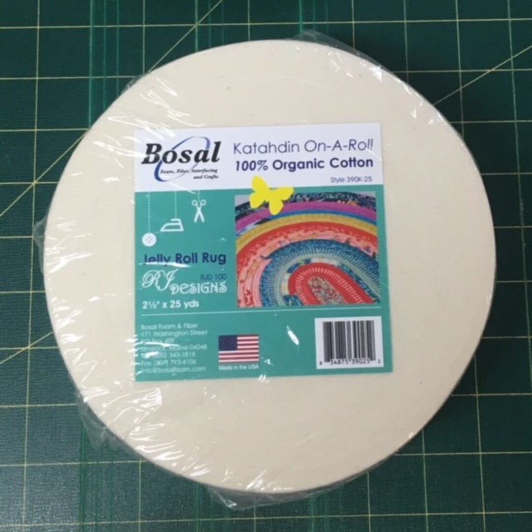 2 Roll Jelly Roll Batting Strip 2 1/4 Inch Cotton Blend Fleece Batting On A Roll Total 70 Yards for Jelly Roll Rugs,Throw Rugs,Braided Rug