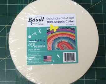 Jelly Roll Batting Strip Roll - Katahdin Bio-Baumwolle Streifen 5,5 x 62 cm ideal für Jelly Roll Teppiche