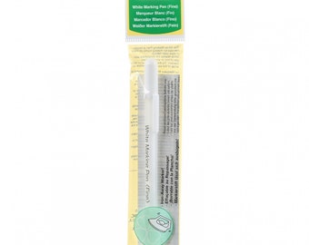 Clover Water Soluble or Iron Off Marking Pen White # 517CV