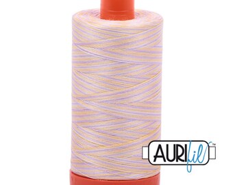 Cotton Thread -Aurifil Mako Cotton Embroidery Thread 50wt 1422yds Bari Variegated # A1150-4651- sewing thread - quilting thread