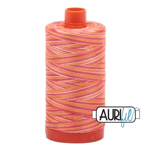 Cotton Thread - Aurifil Mako Cotton Solid 50wt 1422 yards Tramonti Variegated # A1050-4657 Thread - Quilting  - Sewing