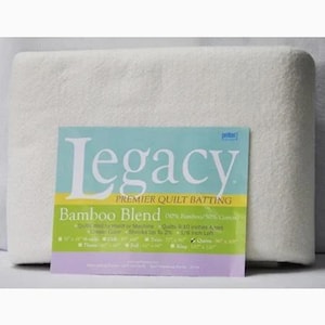 Bamboo Queen Quilt Batting Roll - 9 yard Mini Roll Batting- Bamboo Cotton Batting- -Legacy batting -9 yds  x 96 in - FREE US Shipping!