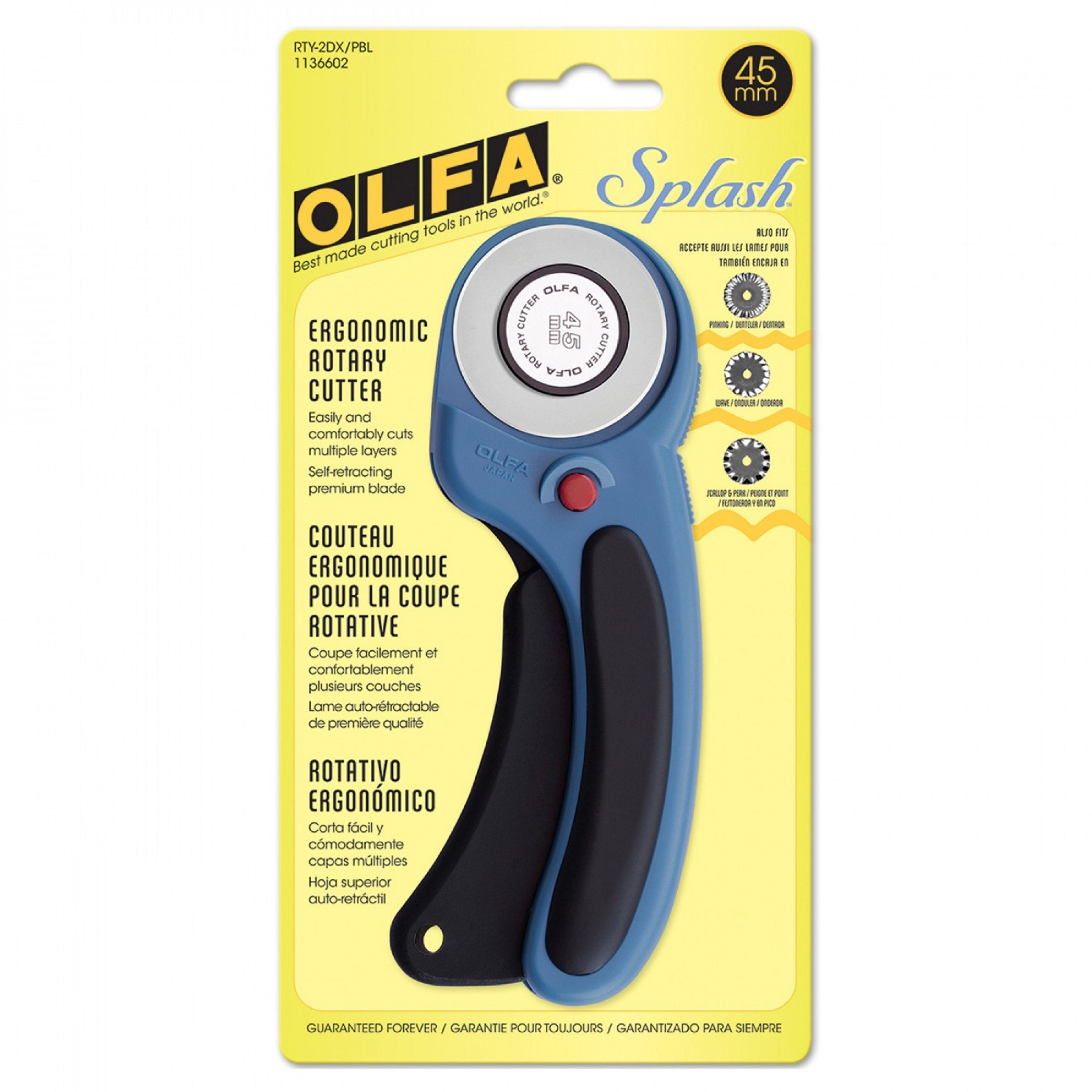 OLFA Delux 45mm Rotary Blade Cutter Trimmer Magenta