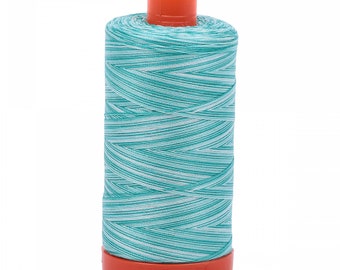 Cotton Thread -Aurifil Mako Cotton Embroidery Thread 50wt 1422yds Seamist Variegated # A1150-4654 - sewing thread - quilting thread