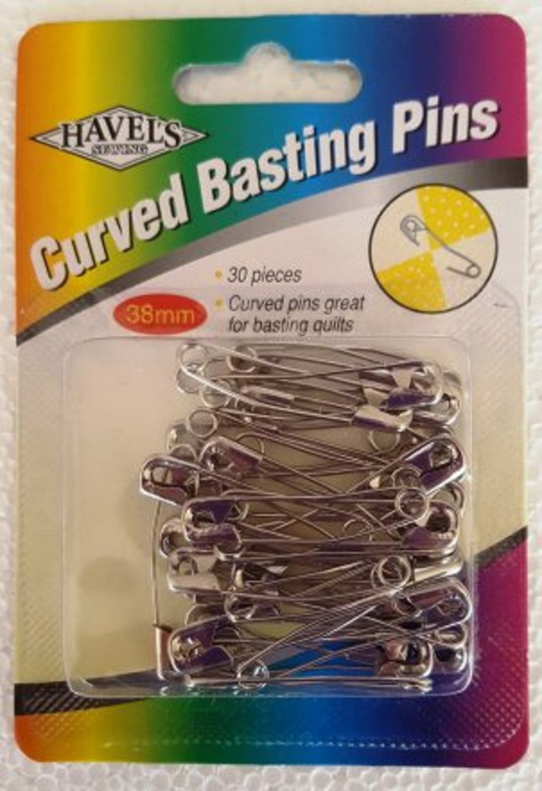 Pins Havel Curved Basting Pins 30 Pack 38 Mm Quilting Pins Sewing Pins