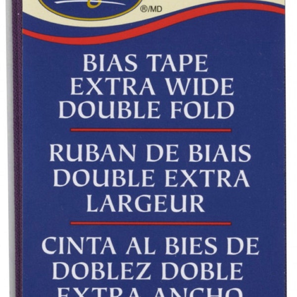 Bias Tape - Wrights Extra Wide Double Fold Bias Tape Plum # 117206572