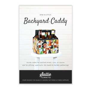 Patrón de portador de bebidas - Patrón de papel Caddy de patio trasero- LST110