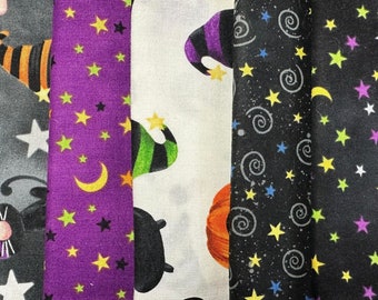 Halloween Fat Quarter 5 Pack - Cotton Fabric - Sewing - Crafting Fabric