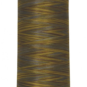 Fil de polyester panaché moutarde de Dijon : 2 000 m de courtepointe et de couture